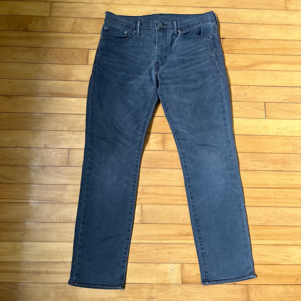 Levis 511 Slim Fit Jeans Mens 33x30 Charcoal Gray Faded Denim Pants 04511-2391